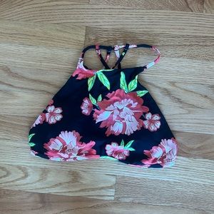 Floral bathing suit top